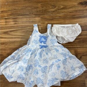 Janie and Jack Alice in wonderland dress 6 to 12 months with bloomers